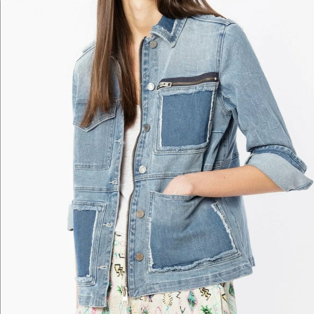 Zadig and Voltaire kick destroy denim jacket small